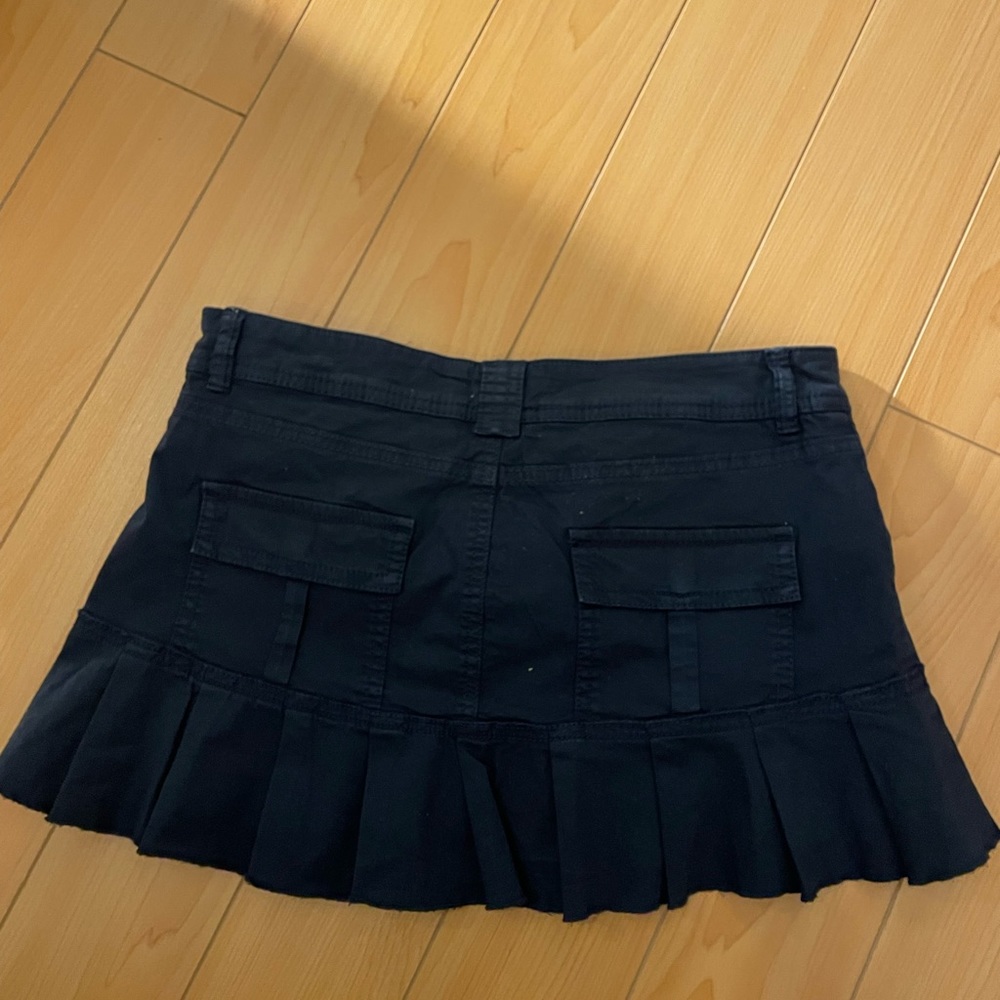 low rise Micro pleated skort - navy